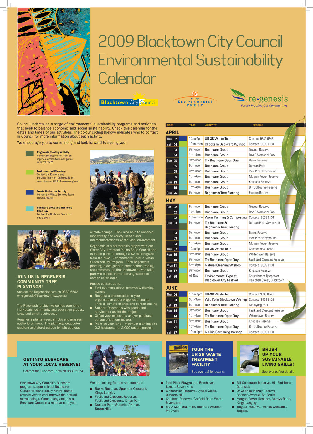Blacktown City Council Environmental Sustainability Calendar, 2009