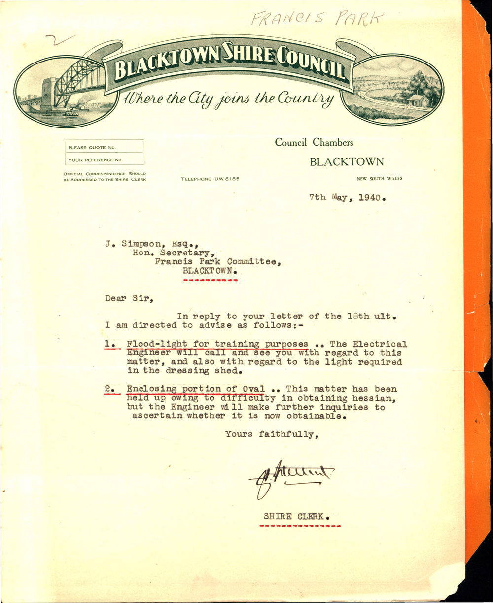 Letter from George Nixon Stewart to James Simpson, 7 May 1940