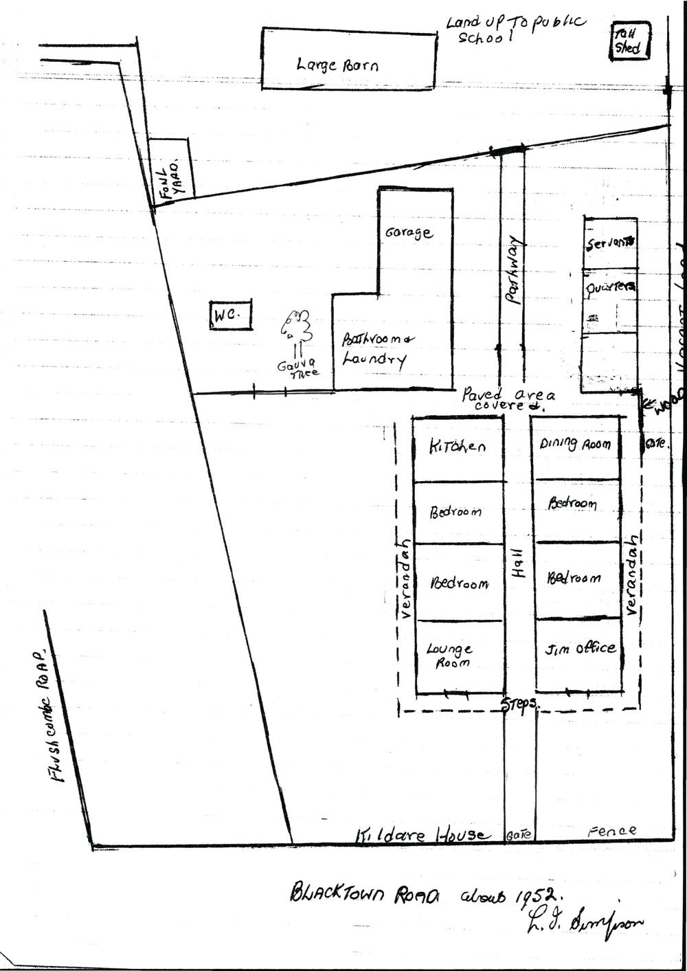 Plan of Kildare House and grounds, Blacktown Road, Blacktown.