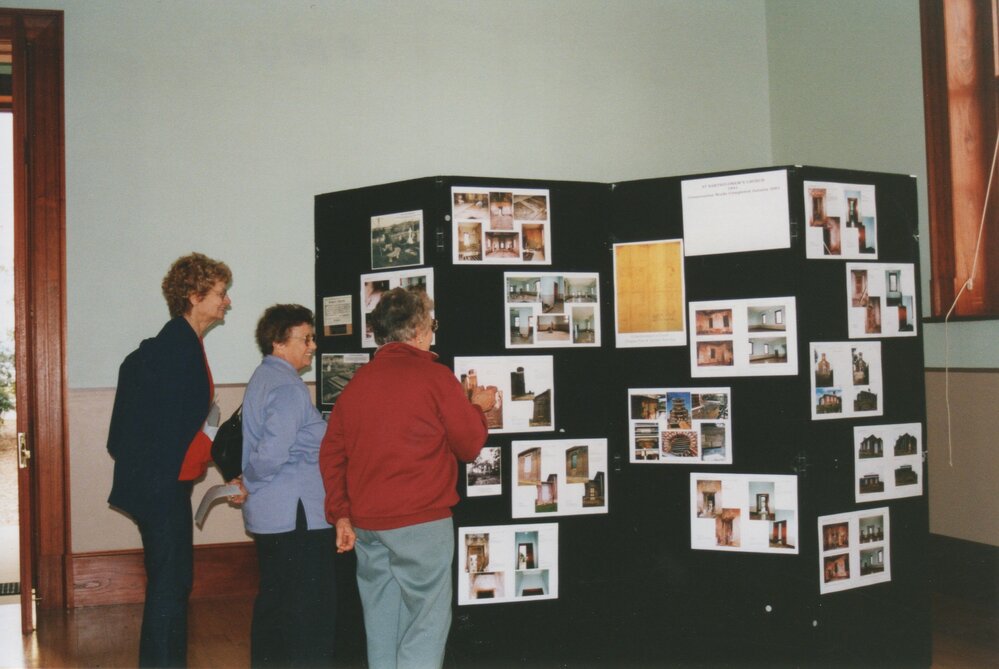 Historical display at St Bartholomew's Church, Prospect