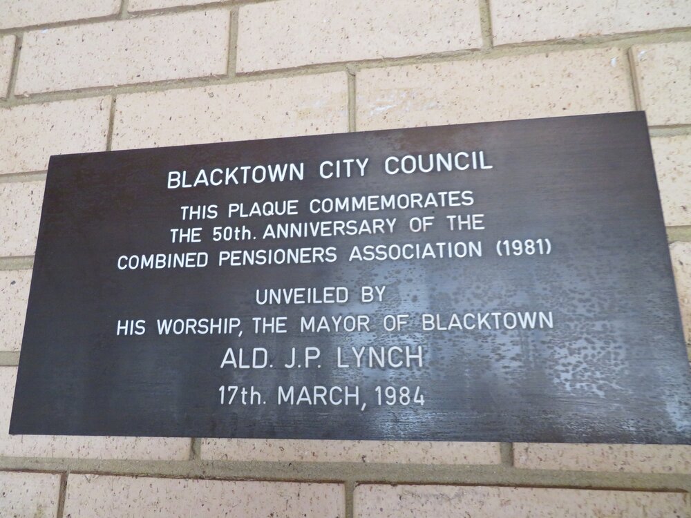 Combined Pensioners Association - Plaque 