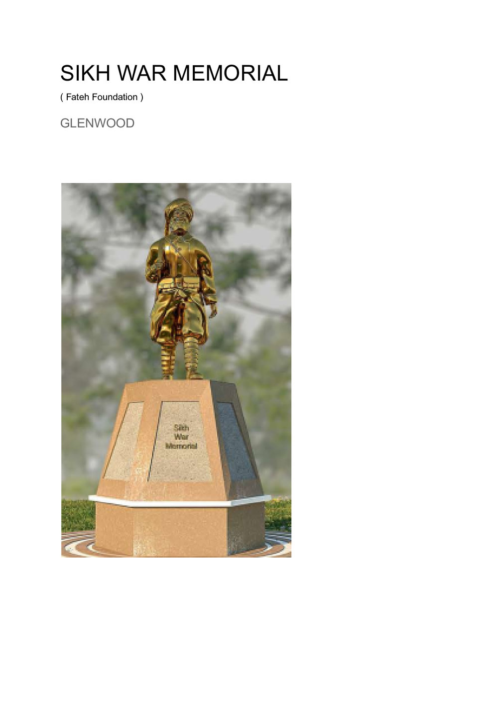 Sikh War Memorial (Fateh Foundation) Glenwood