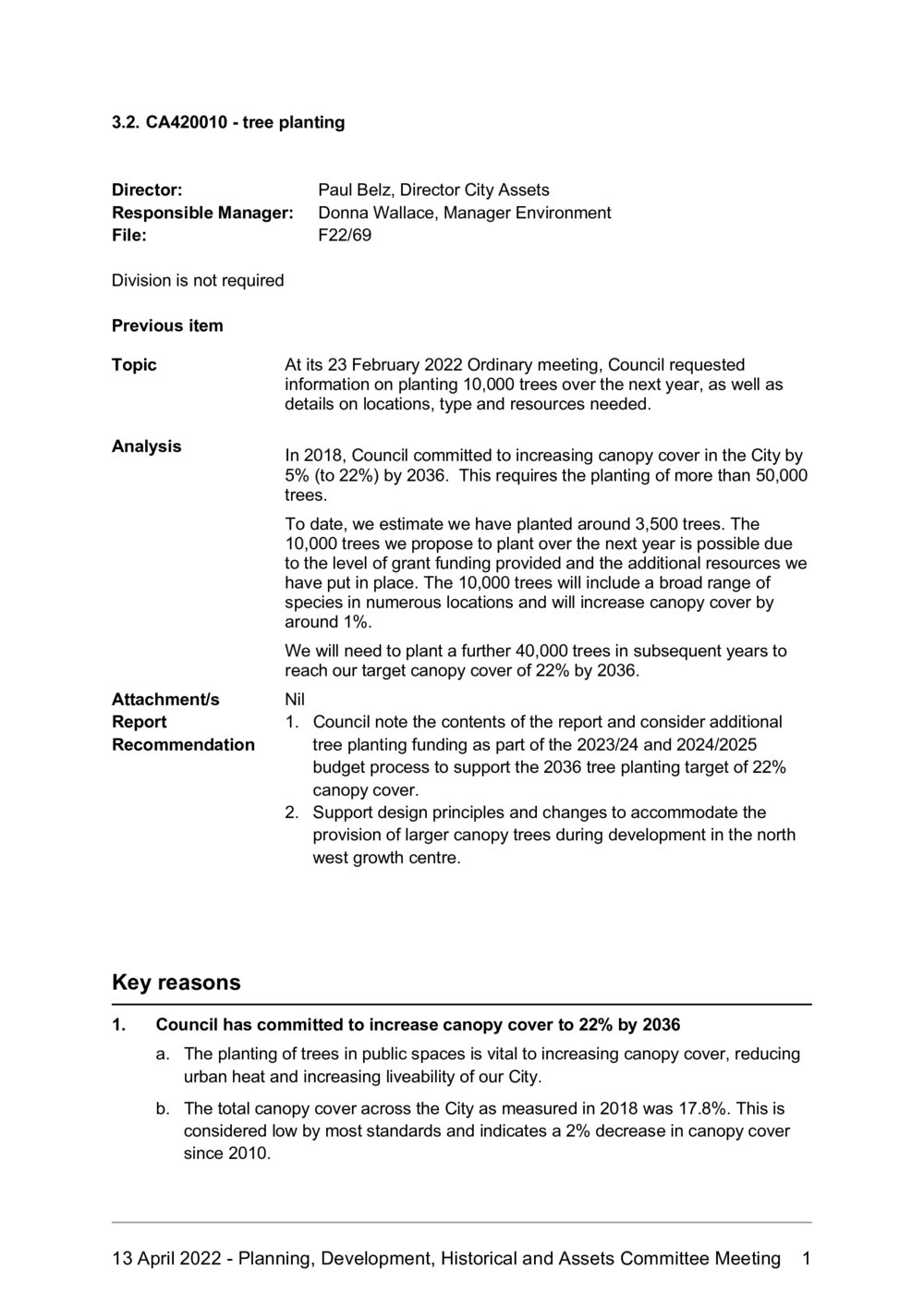 Blacktown City Council's Tree Planting Program, 2022
