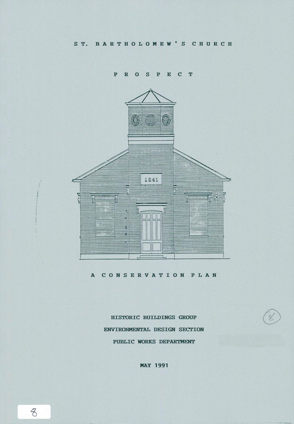 St Bartholomew's Church Prospect, Conservation Plan, 1991