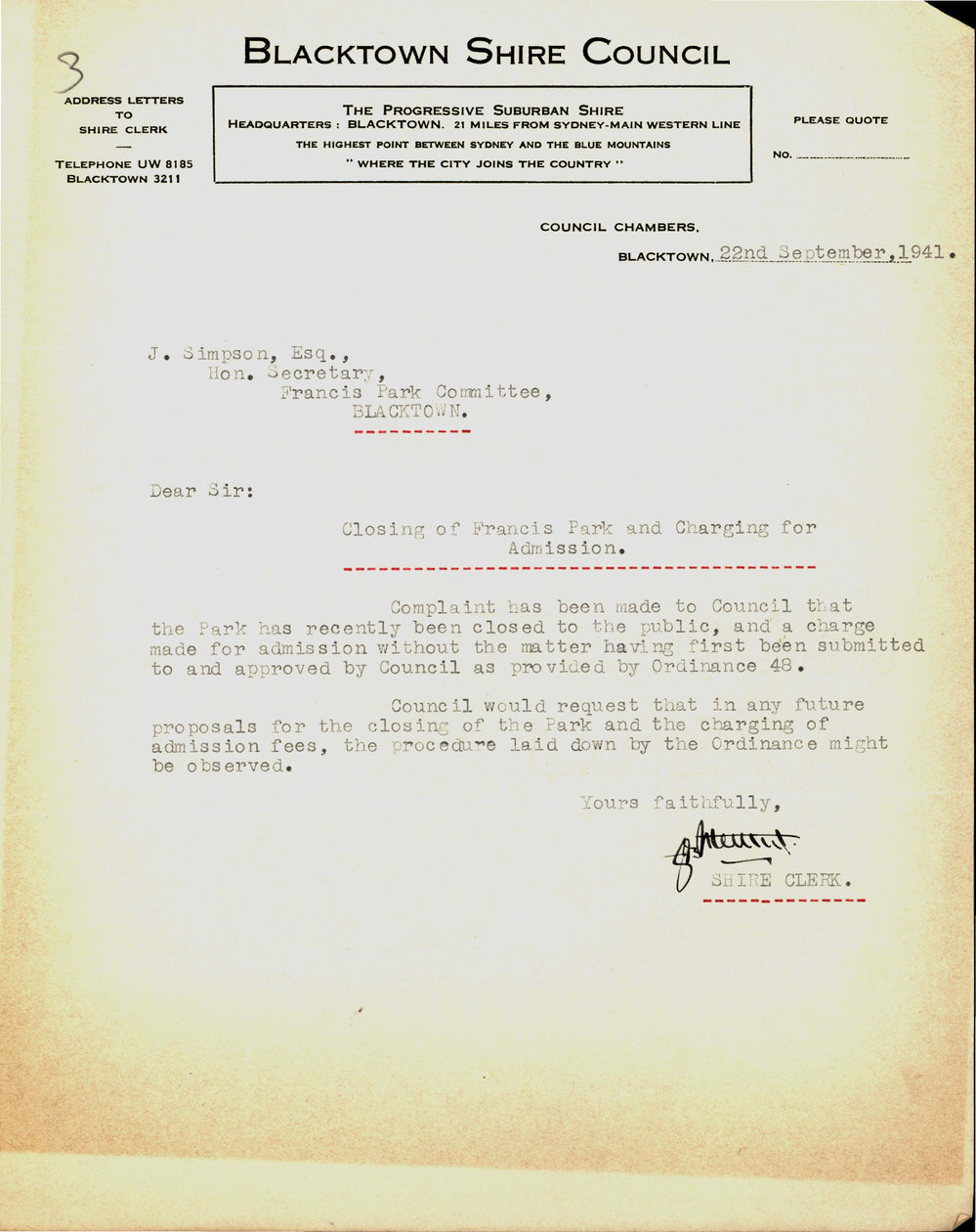 Letter from George Nixon Stewart to James Simpson, 22 Sep 1941