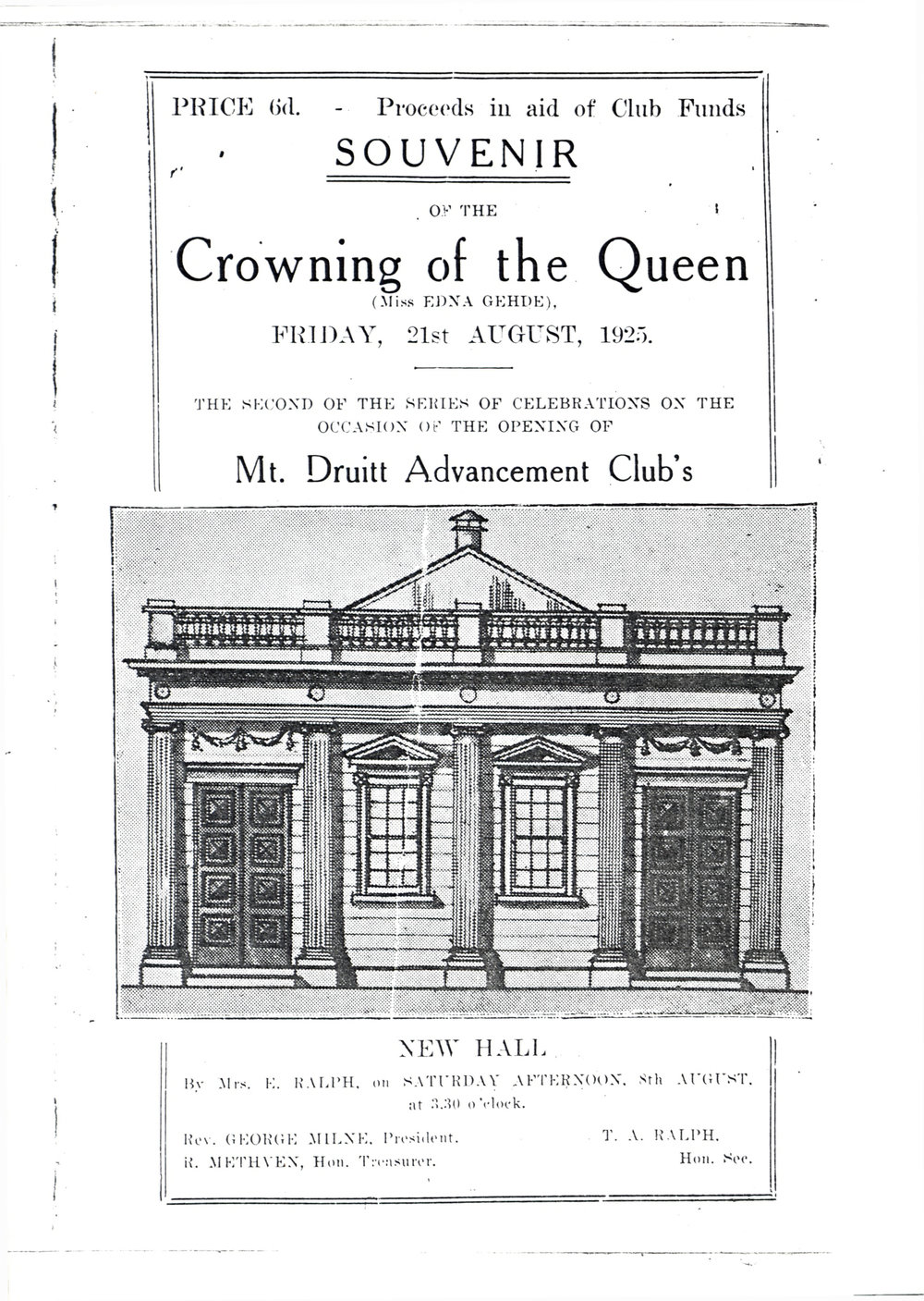 Souvenir of the Crowning of the Queen, 1925