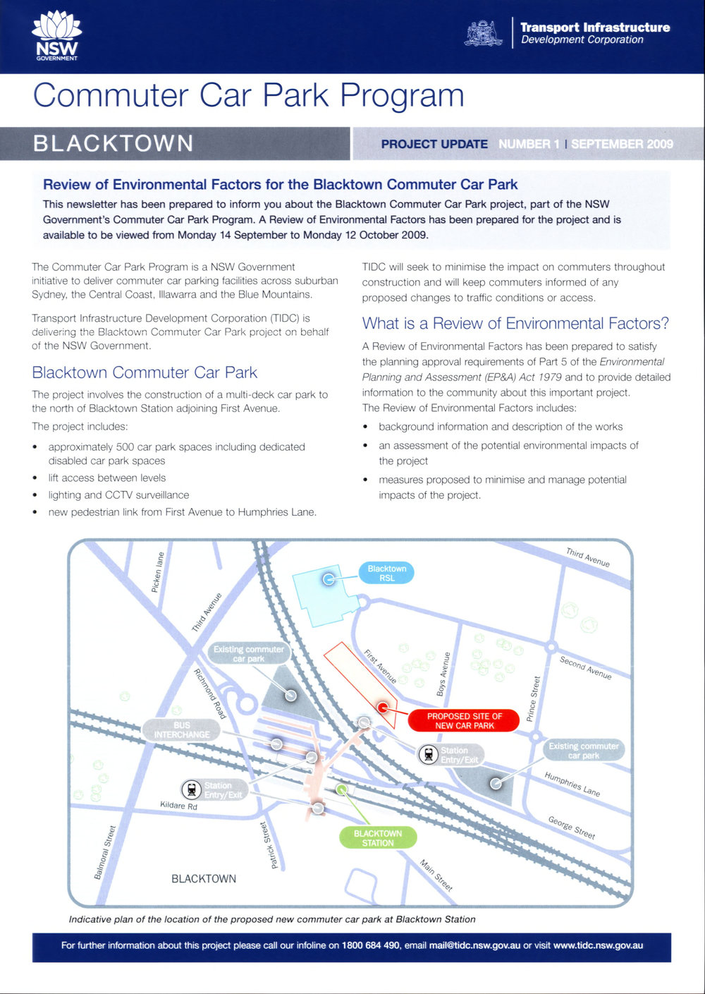 Blacktown Commuter Car Park Program, 2009