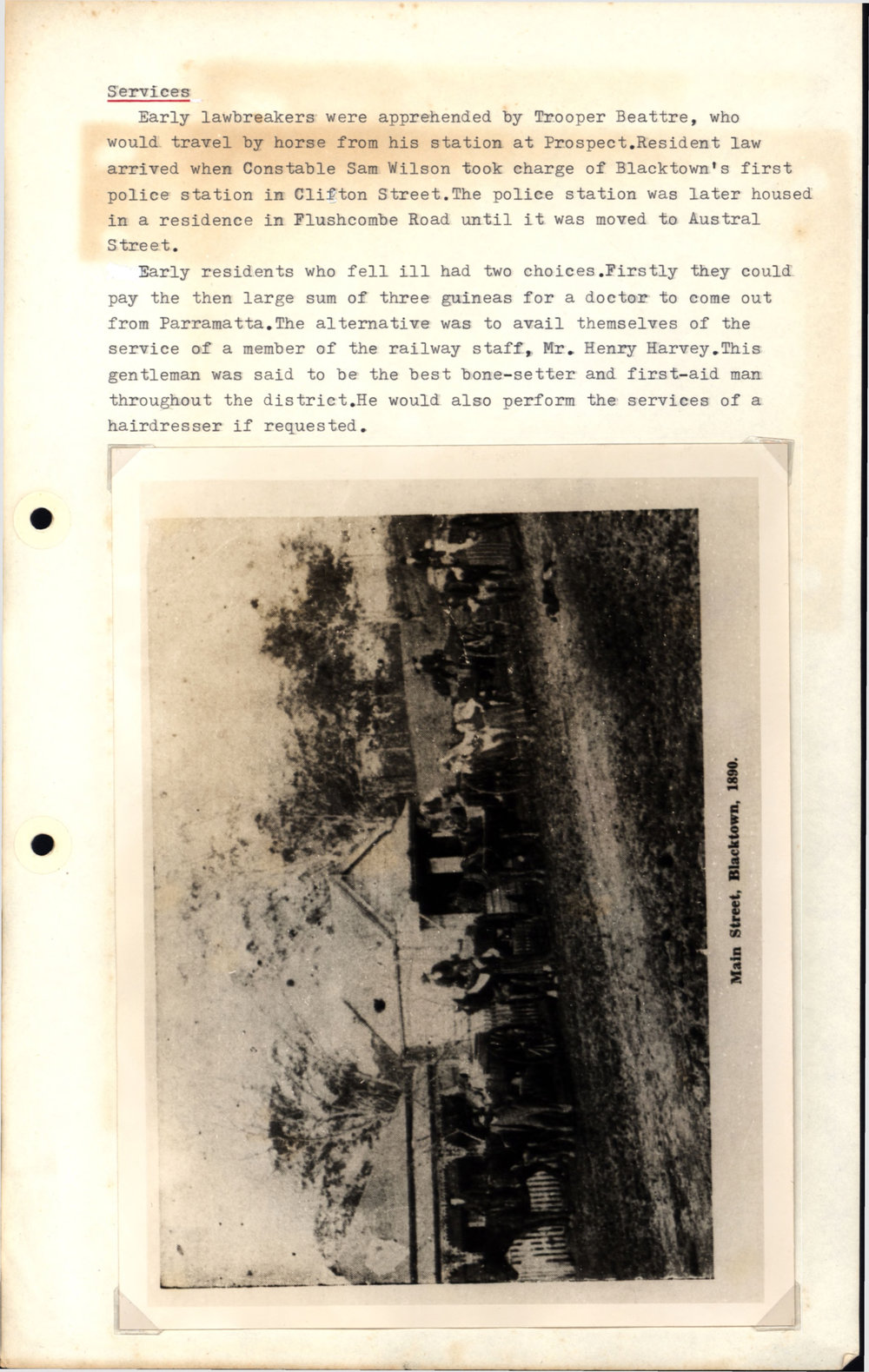 Early History of Blacktown