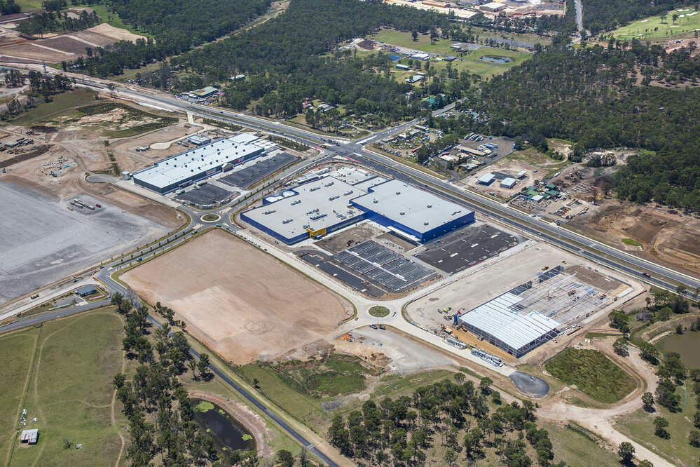 Aerial view of Sydney Business Park development, Marsden Park