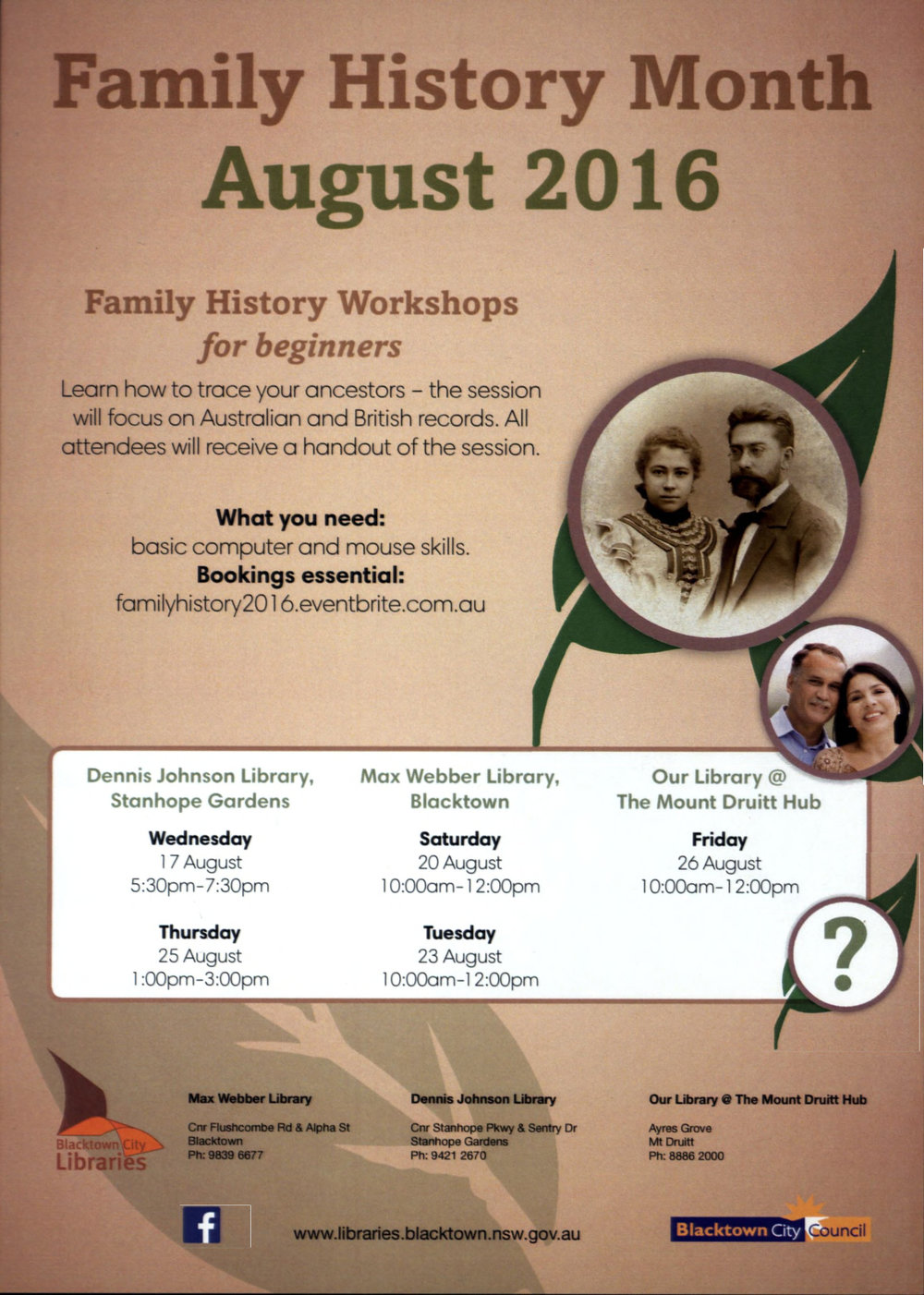 Family History Month, August 2016