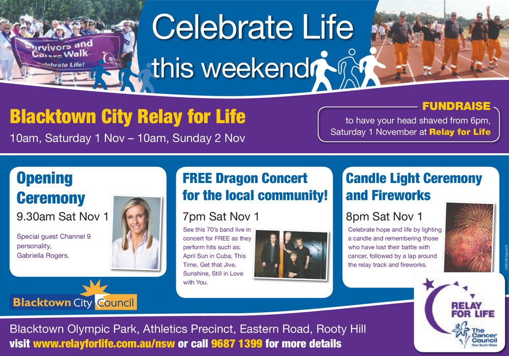 Blacktown City Relay for Life, 2008