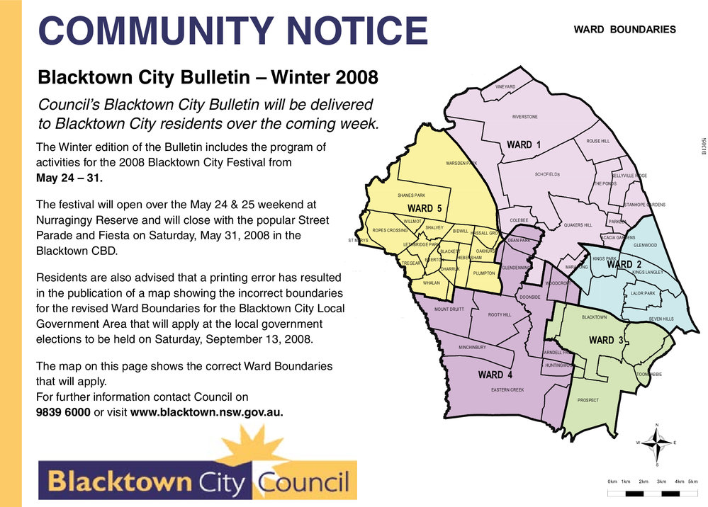 Blacktown City Bulletin, Winter 2008 Community Notice