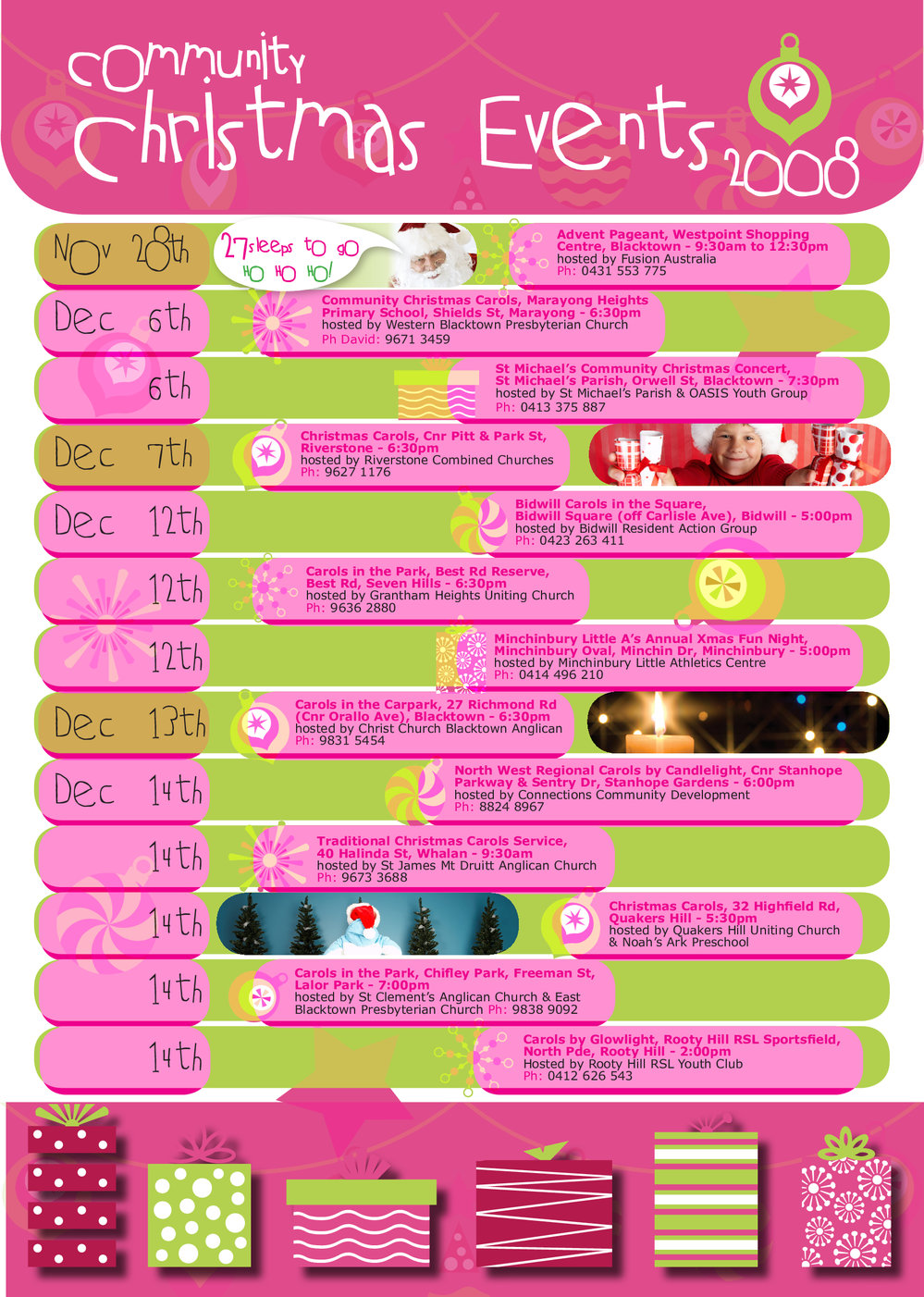 Community Christmas Events, 2008