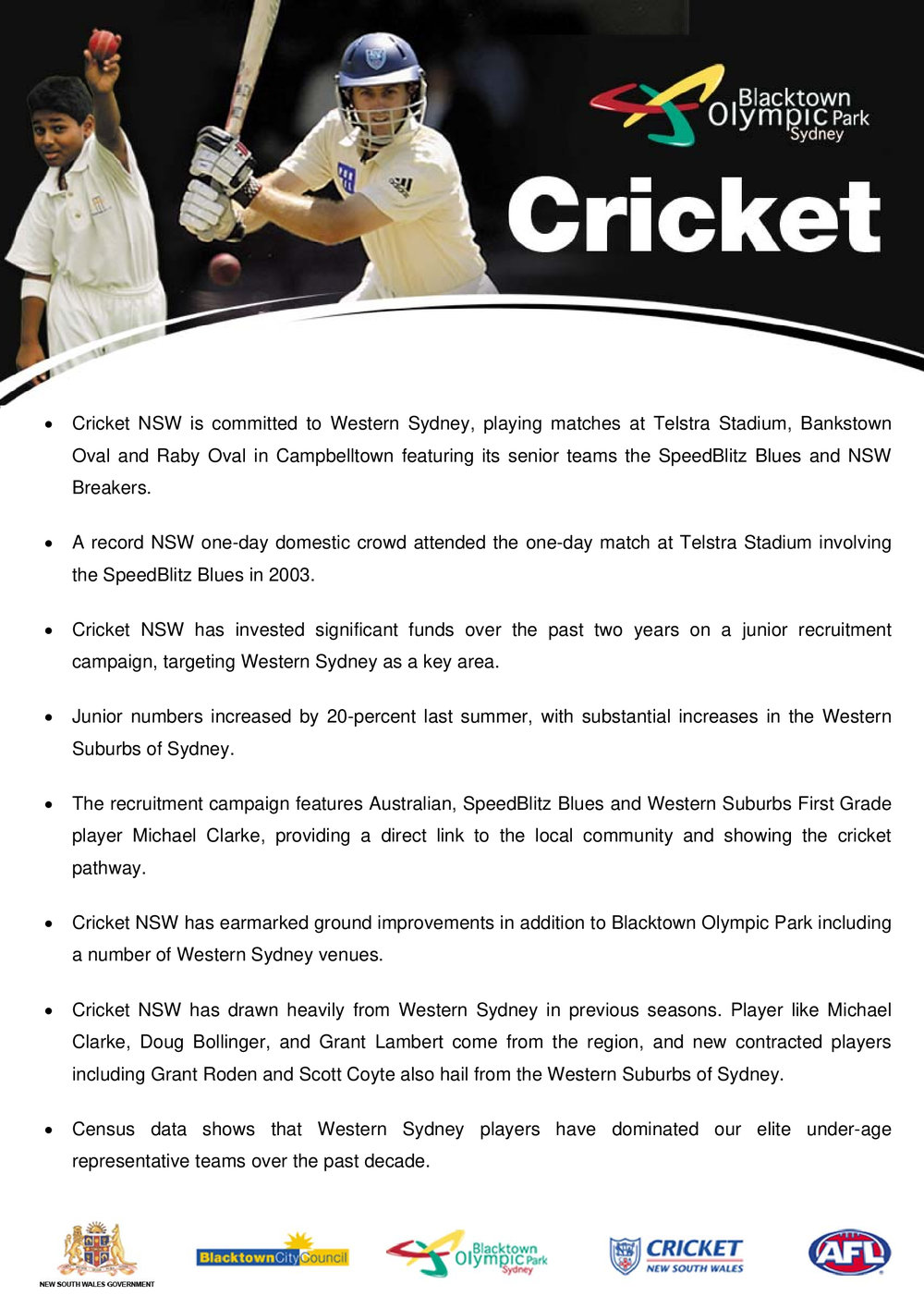 Cricket Fact Sheet, c2006