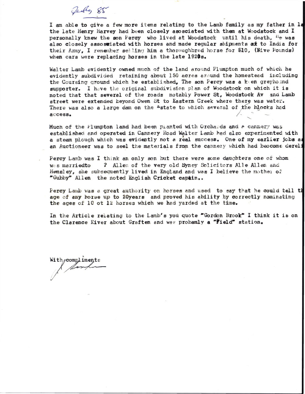 Lamb Family, Woodstock, 1985