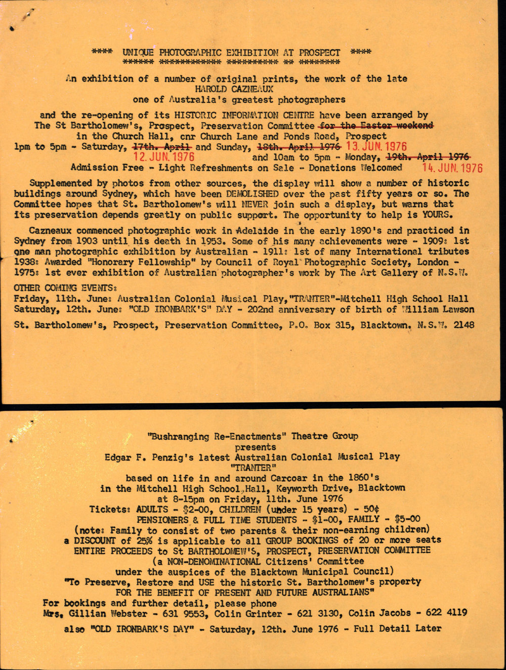 Photographic Exhibition at Prospect, 1976