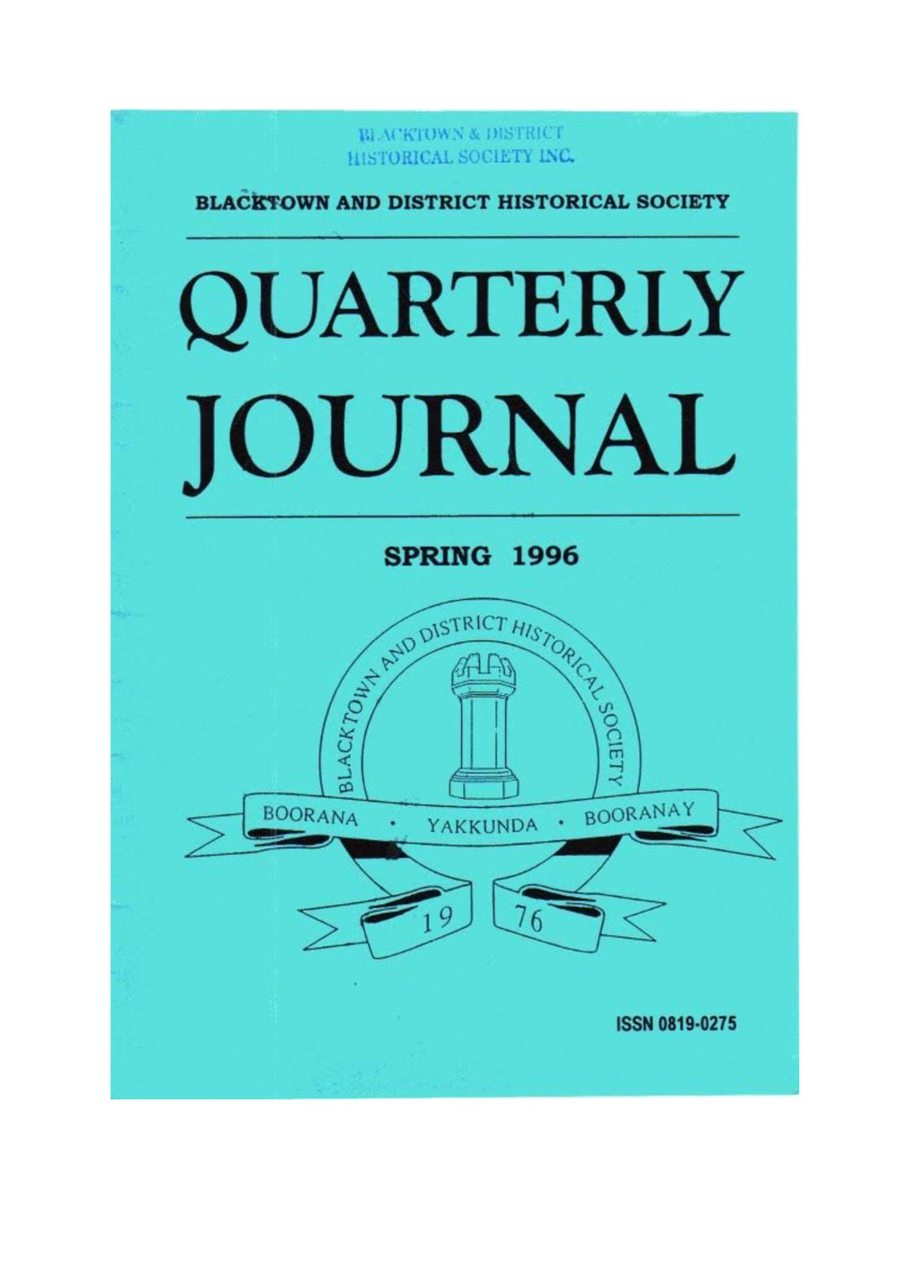 Quarterly Journal, Spring 1996 