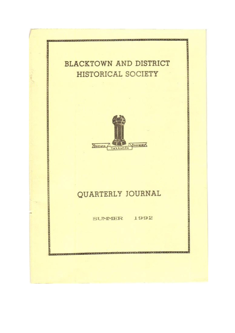 Quarterly Journal, Summer 1992 