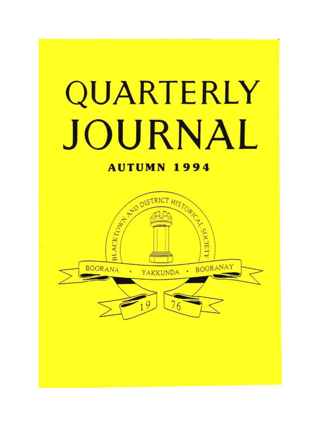 Quarterly Journal, Autumn 1994 