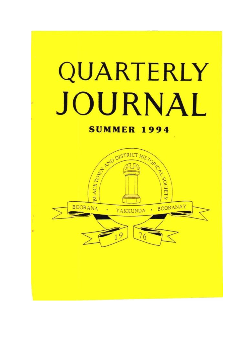 Quarterly Journal, Summer 1994 