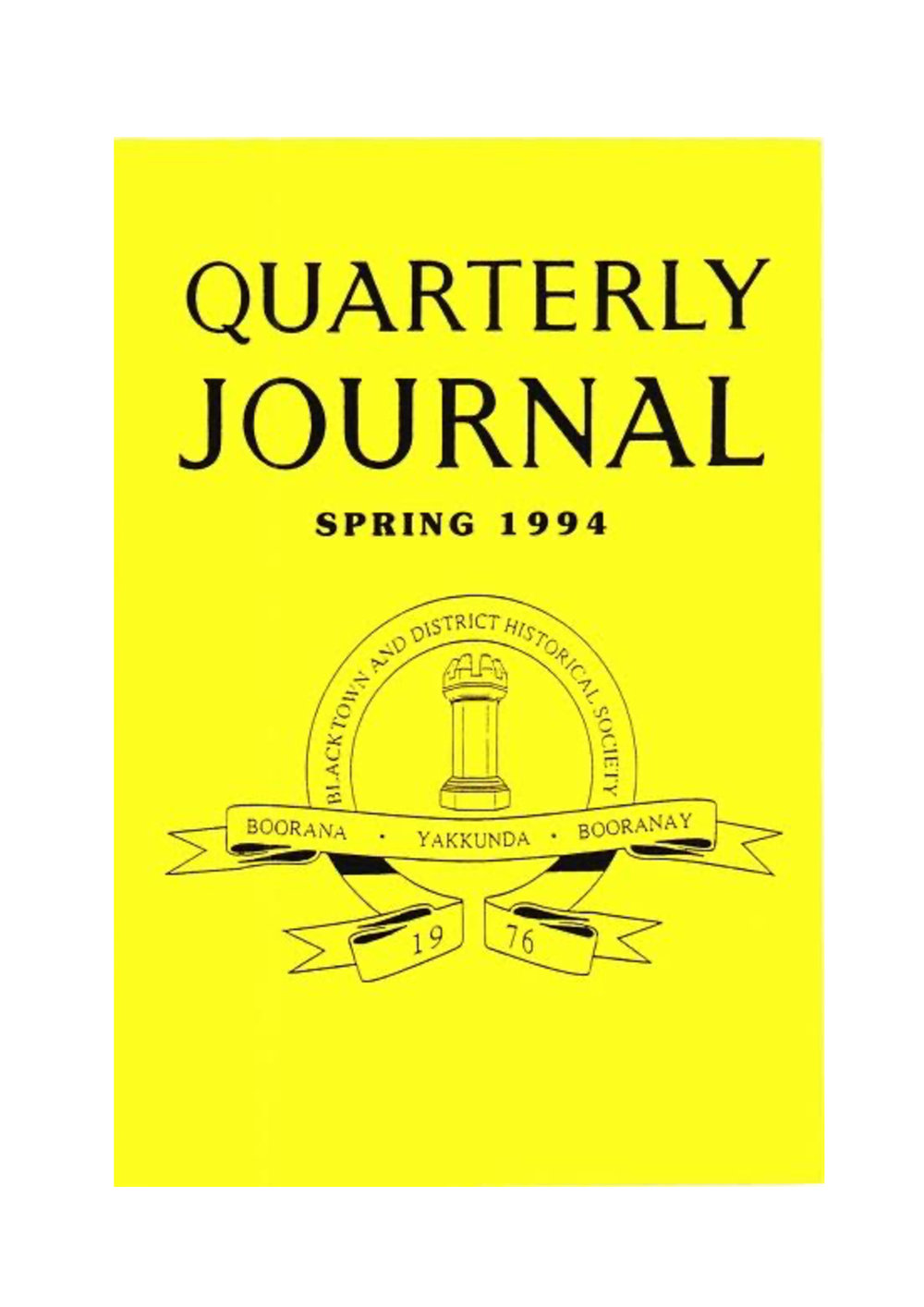 Quarterly Journal, Spring 1994 