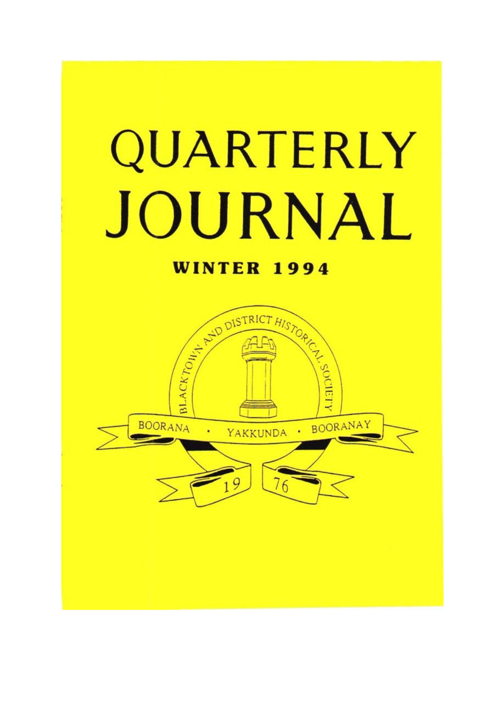 Quarterly Journal, Winter 1994
