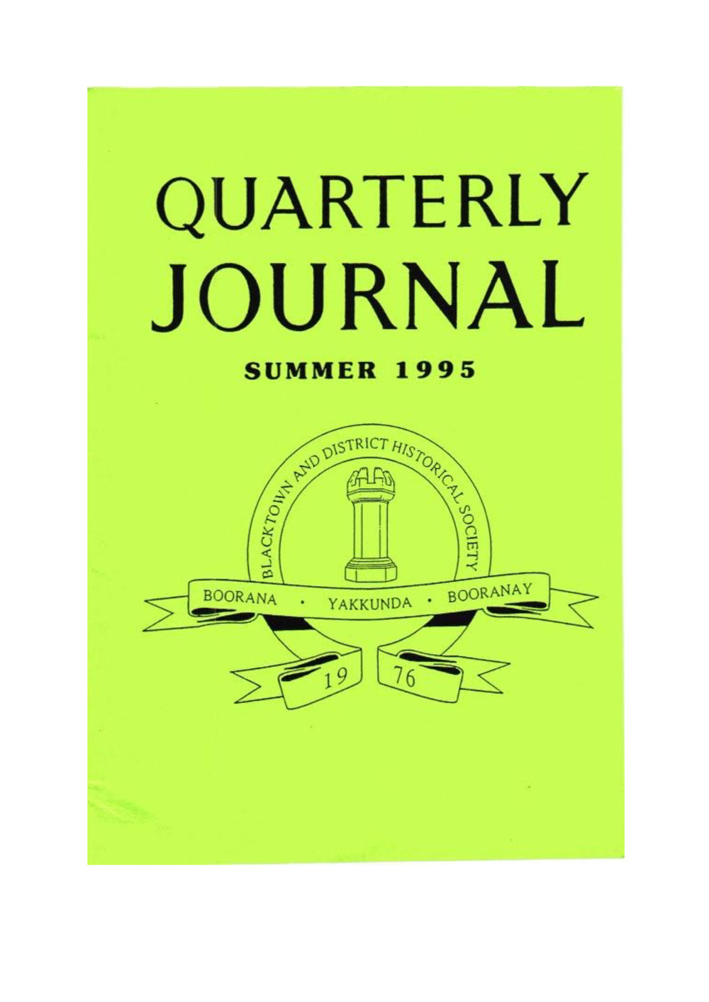 Quarterly Journal, Summer 1995