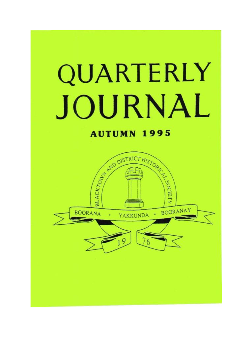 Quarterly Journal, Autumn 1995