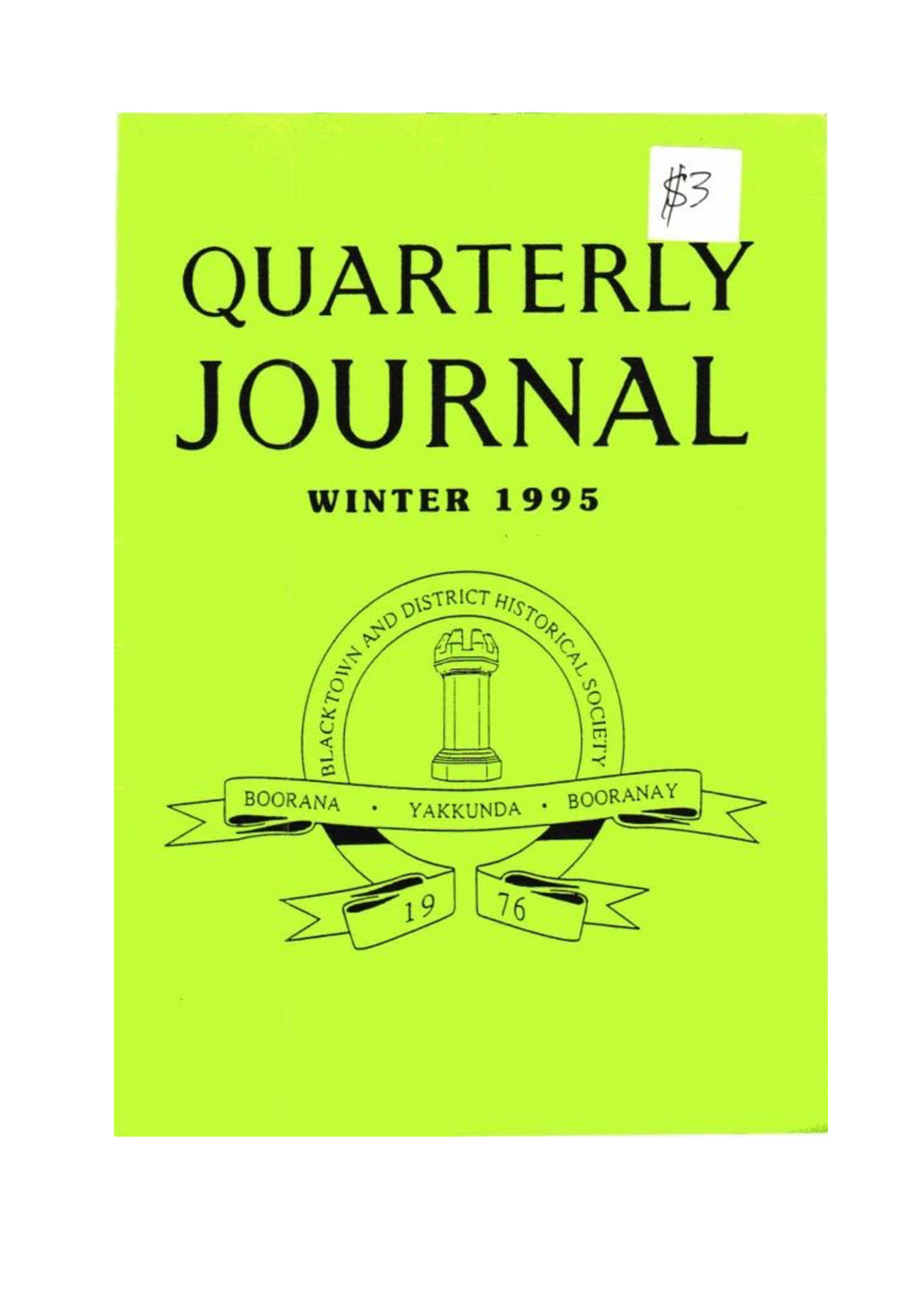 Quarterly Journal, Winter 1995