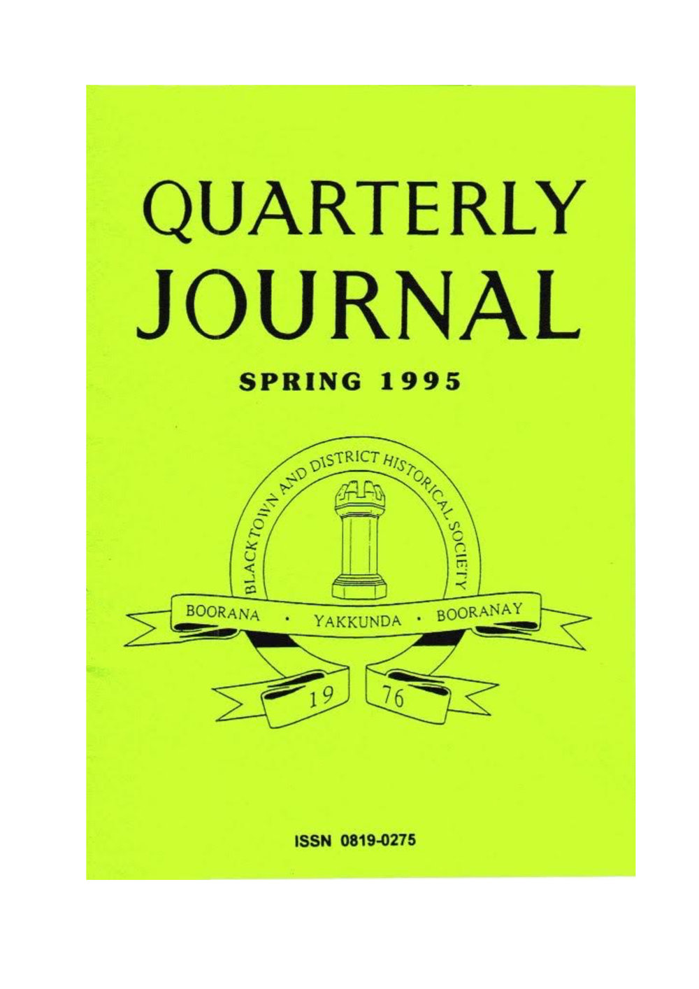 Quarterly Journal, Spring 1995