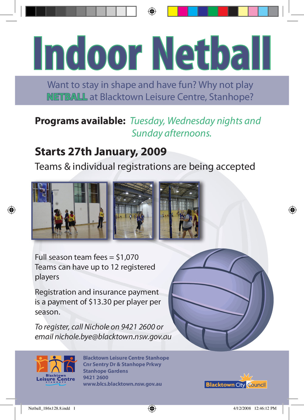 Indoor Netball, 2009