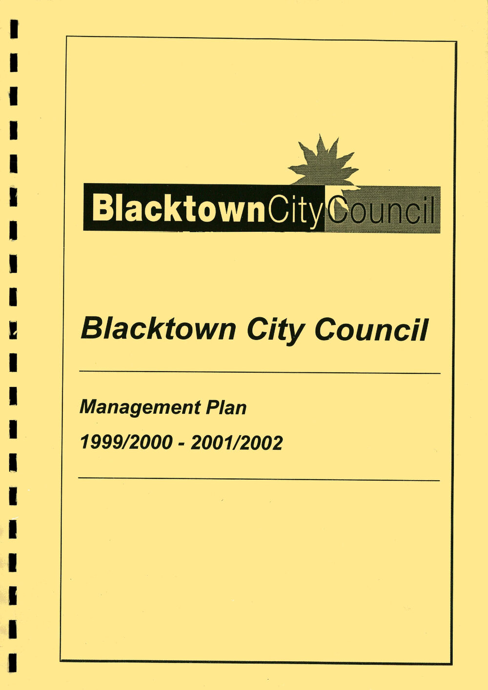 Blacktown City Council Management Plan, 1999/2000-2001/2002