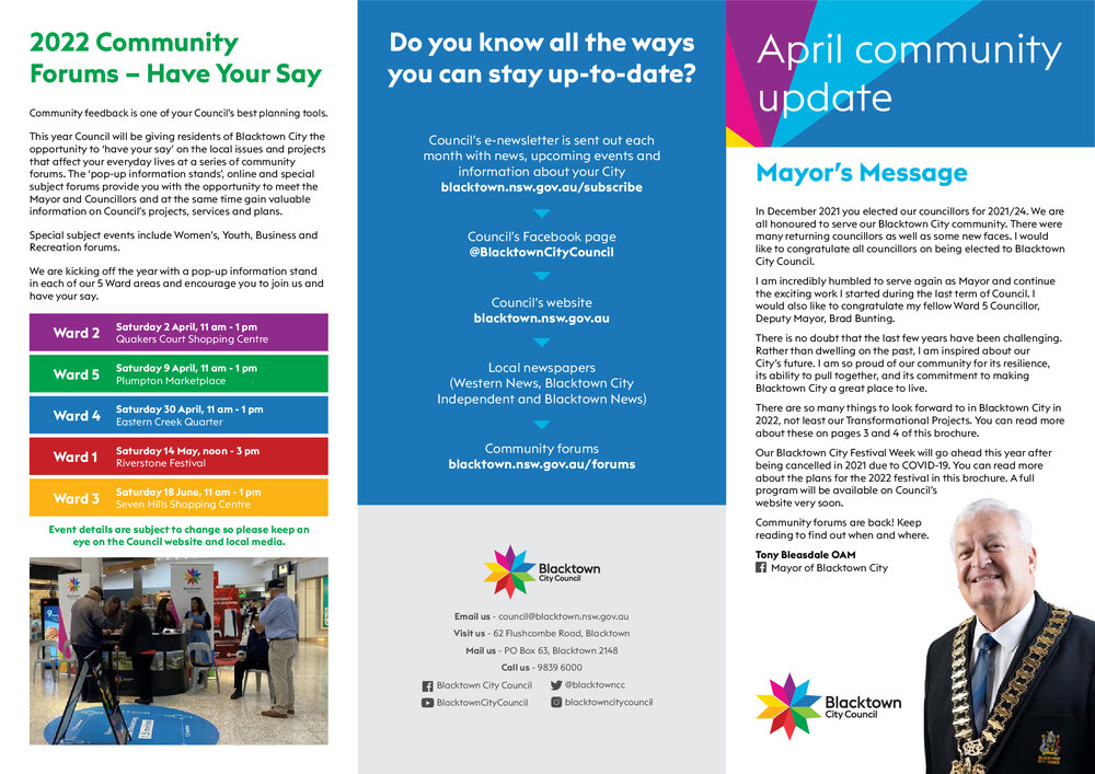 Blacktown City Council Community Update, April 2022