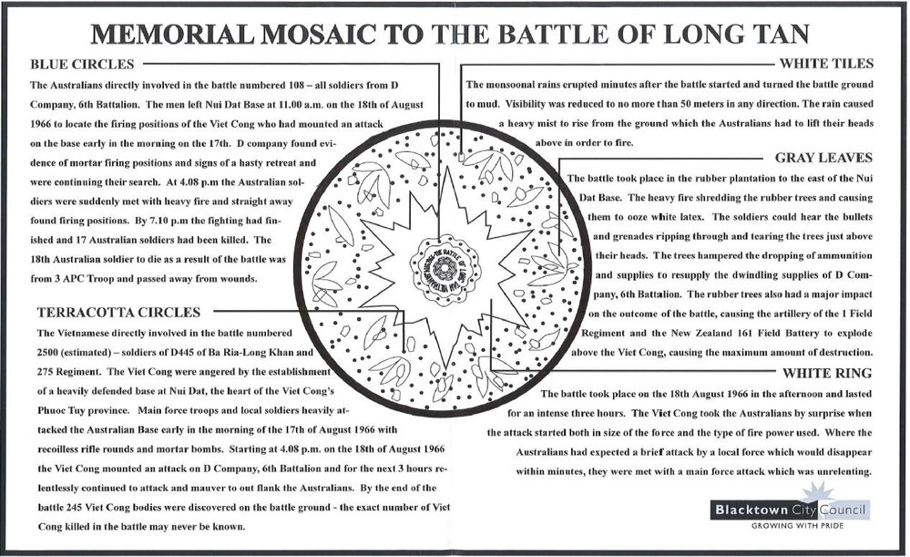 Memorial Mosaic to the Battle of Long Tan, 2006