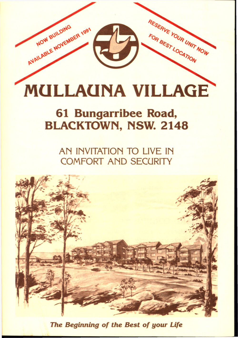 Mullauna Retirement Village brochure, c 1990