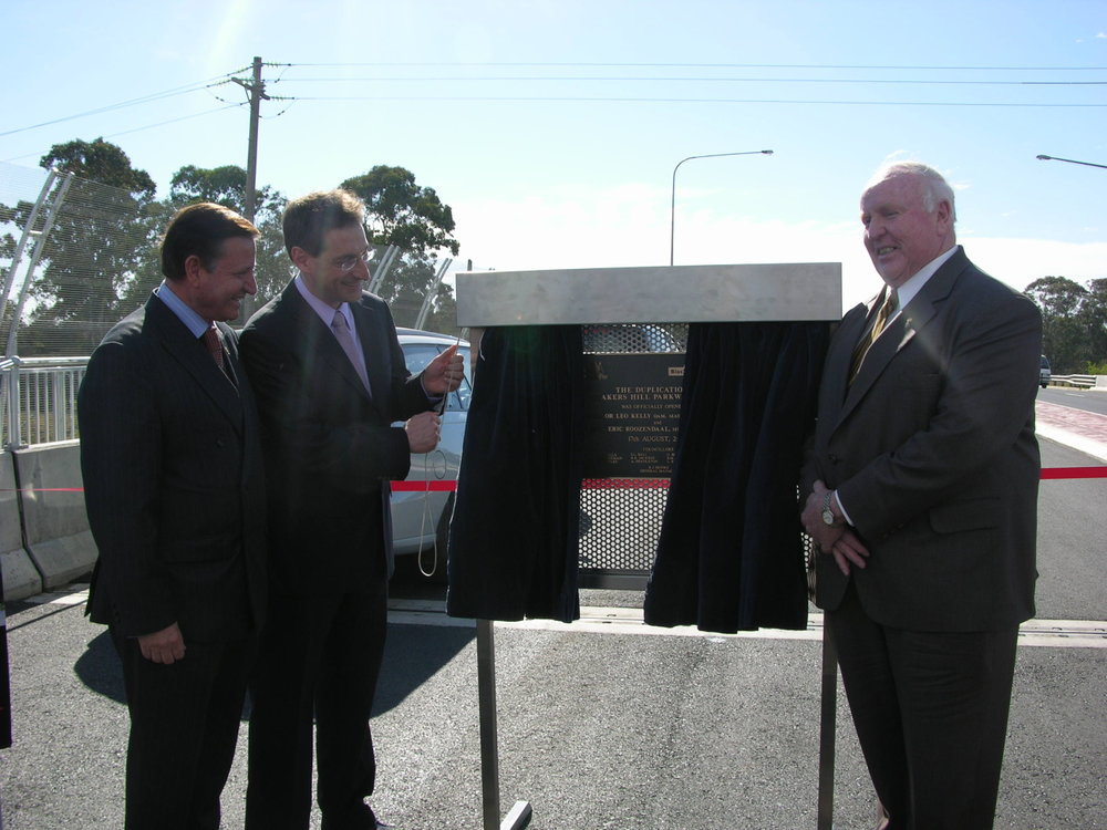 Duplication of Quakers Hill Parkway bridge, official opening