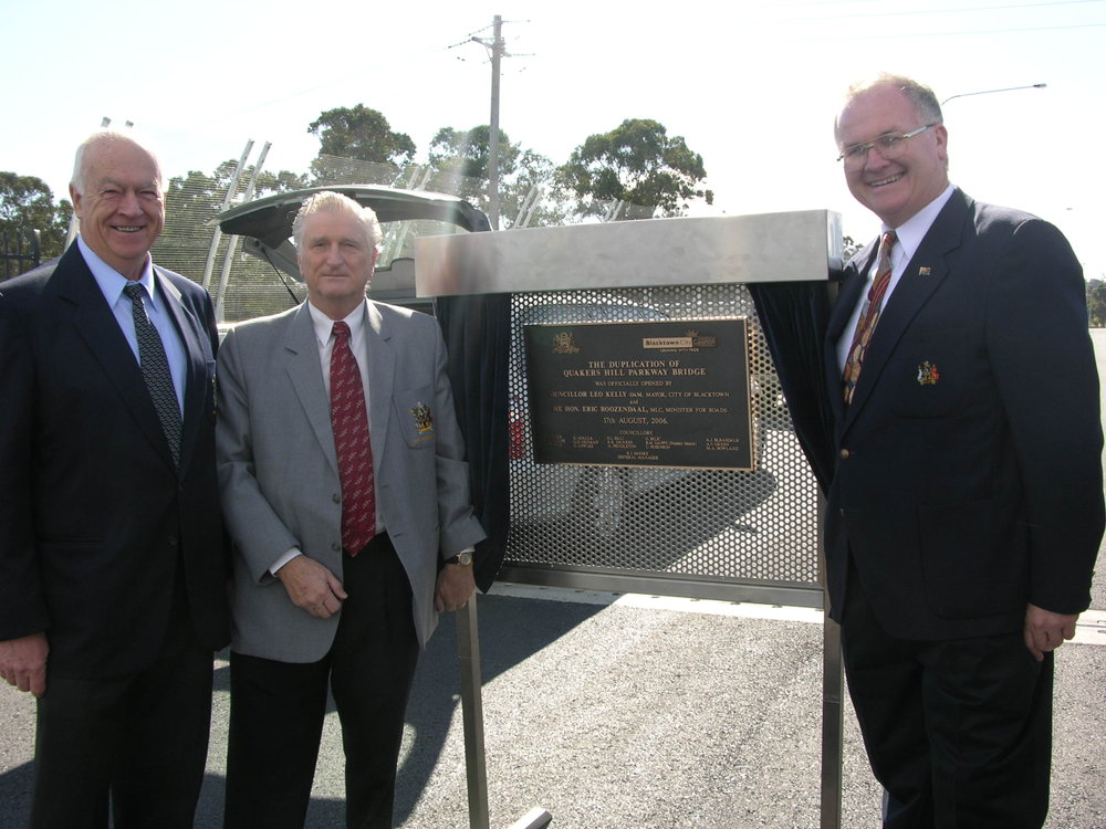 Duplication of Quakers Hill Parkway bridge, official opening