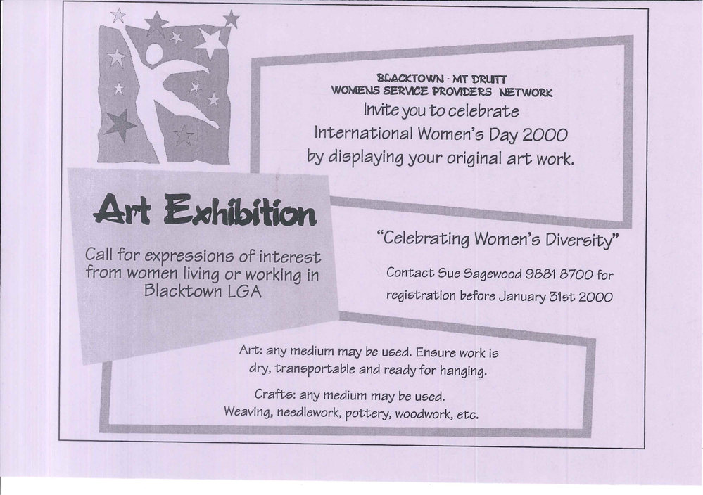 Art Exhibition, Blacktown-Mount Druitt Womens Service Providers Network, 2000