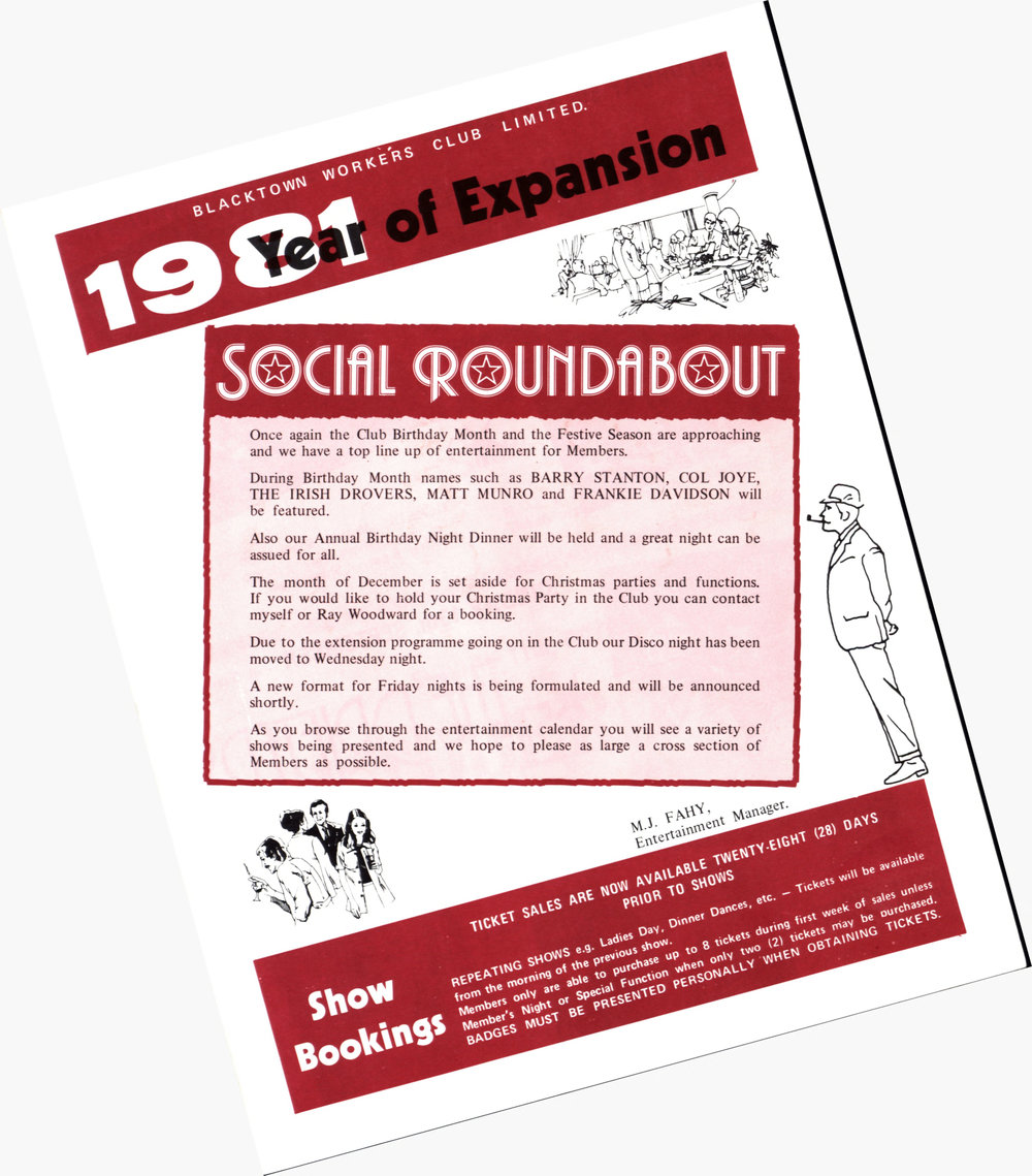 Blacktown Workers' Club Social Roundabout, September-December, 1981 