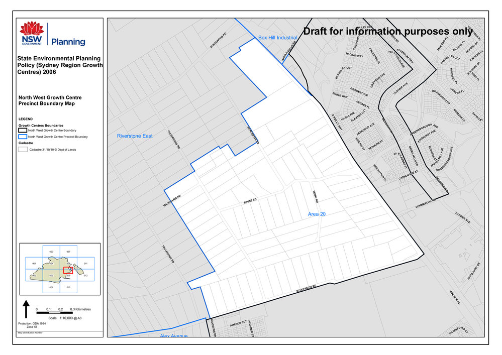 Draft - North West Growth Centre Precinct Boundary Map, 2006