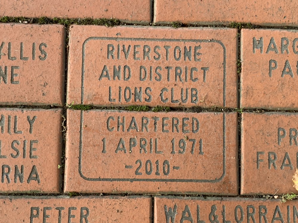 Lions Club paver at Lions Park, Riverstone