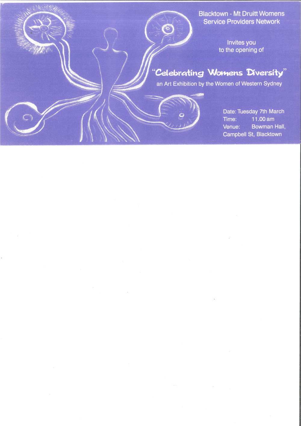 'Celebrating Womens Diversity', Opening Exhibition, 2001