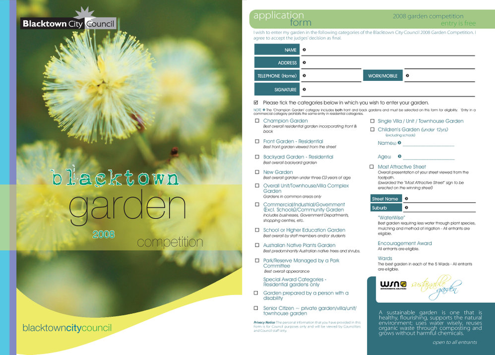 Blacktown City Council Garden Competition, 2008
