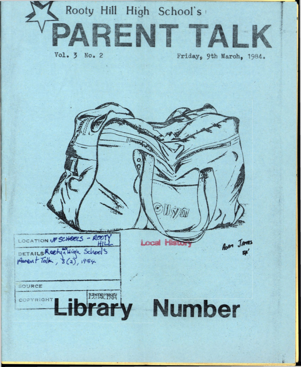 Parent Talk Newsletter, Rooty Hill High School,  March 1984 