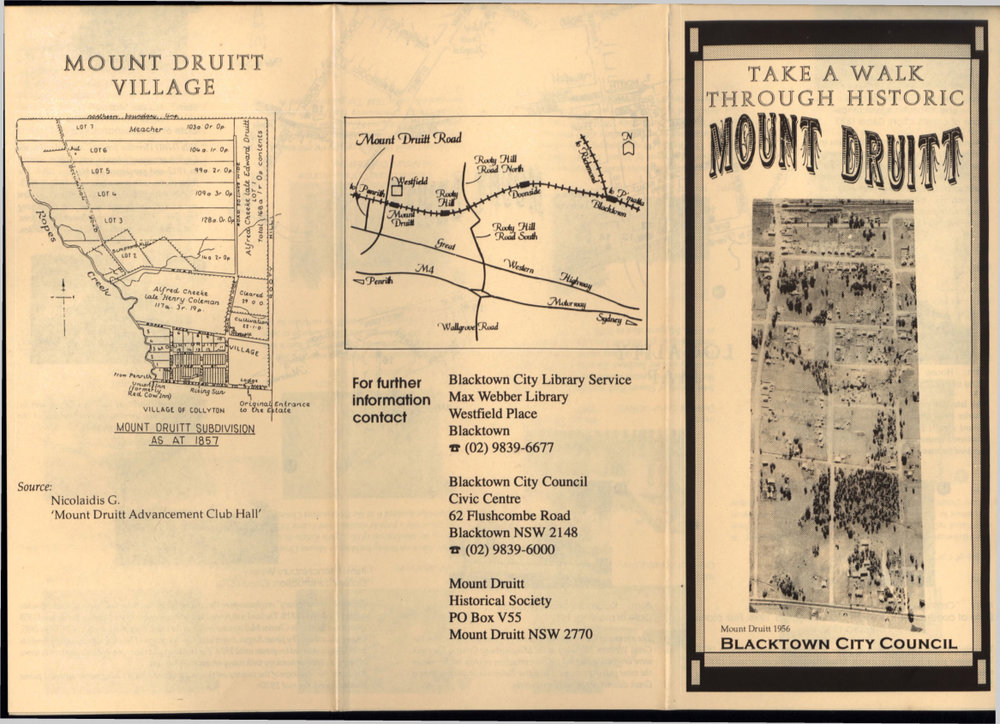 Take a Walk through Historic Mount Druitt - pamphlet, c1990