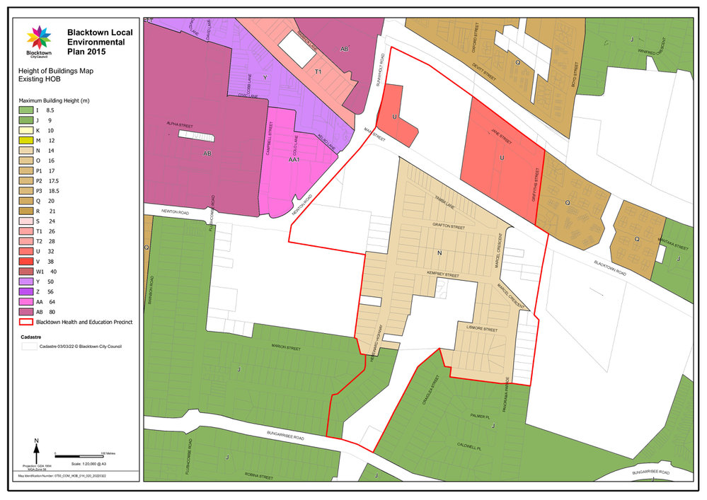 Blacktown Health and Education Precinct Planning Proposal (Heights of Buildings), 2022