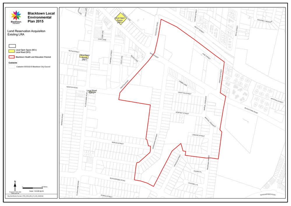 Blacktown Local Environmental Plan 2015 - Land Reservation Aquisition, 2015
