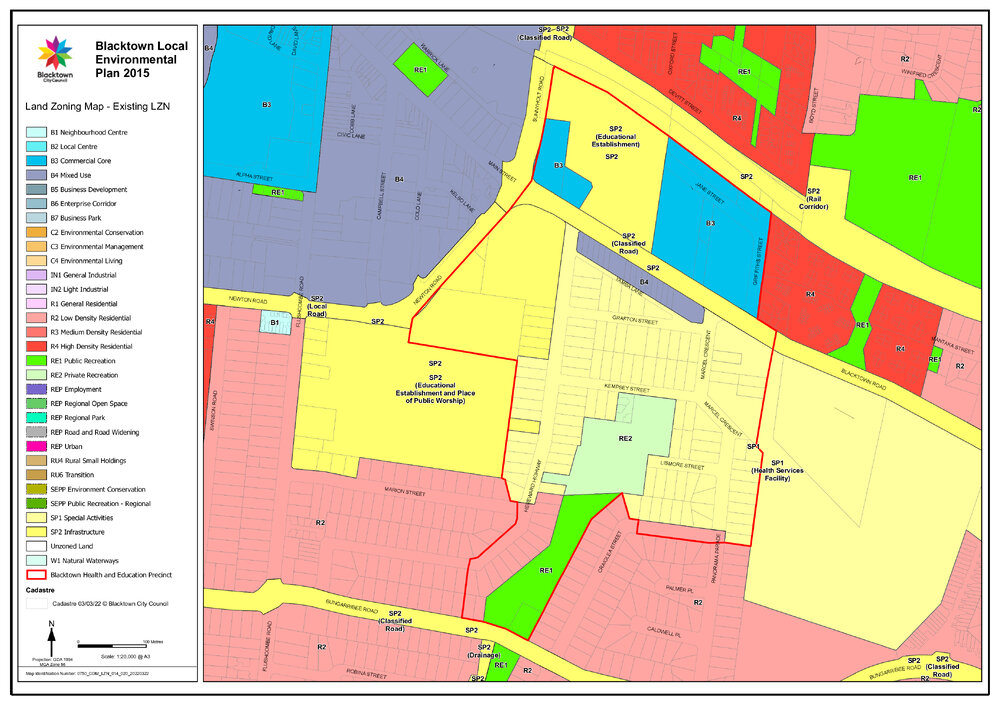 Blacktown Health and Education Precinct Planning Proposal (Land Zoning), 2022
