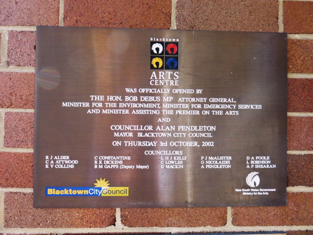 Blacktown Arts Centre, Blacktown - Plaque