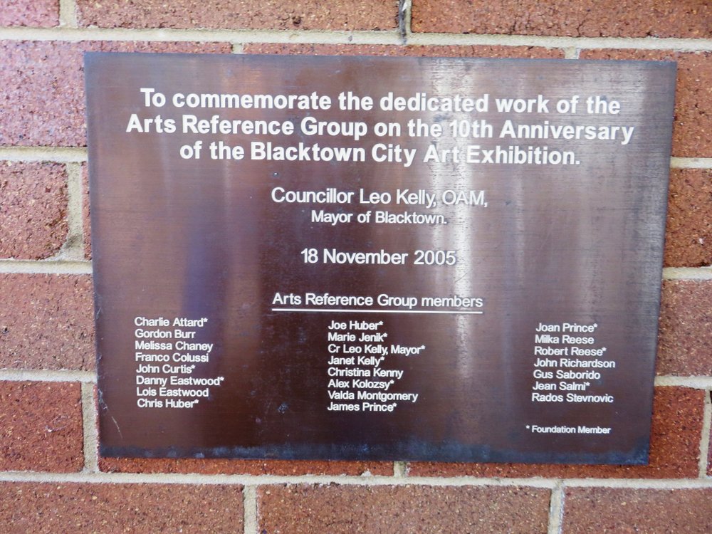 Arts Reference Group - Plaque